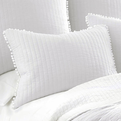 Jenny Mclean Clavo Pompom White 3 Piece 100% Cotton Coverlet Set Queen-Home &amp; Garden &gt; Bedding &gt; Quilts &amp; Duvets-PEROZ Accessories