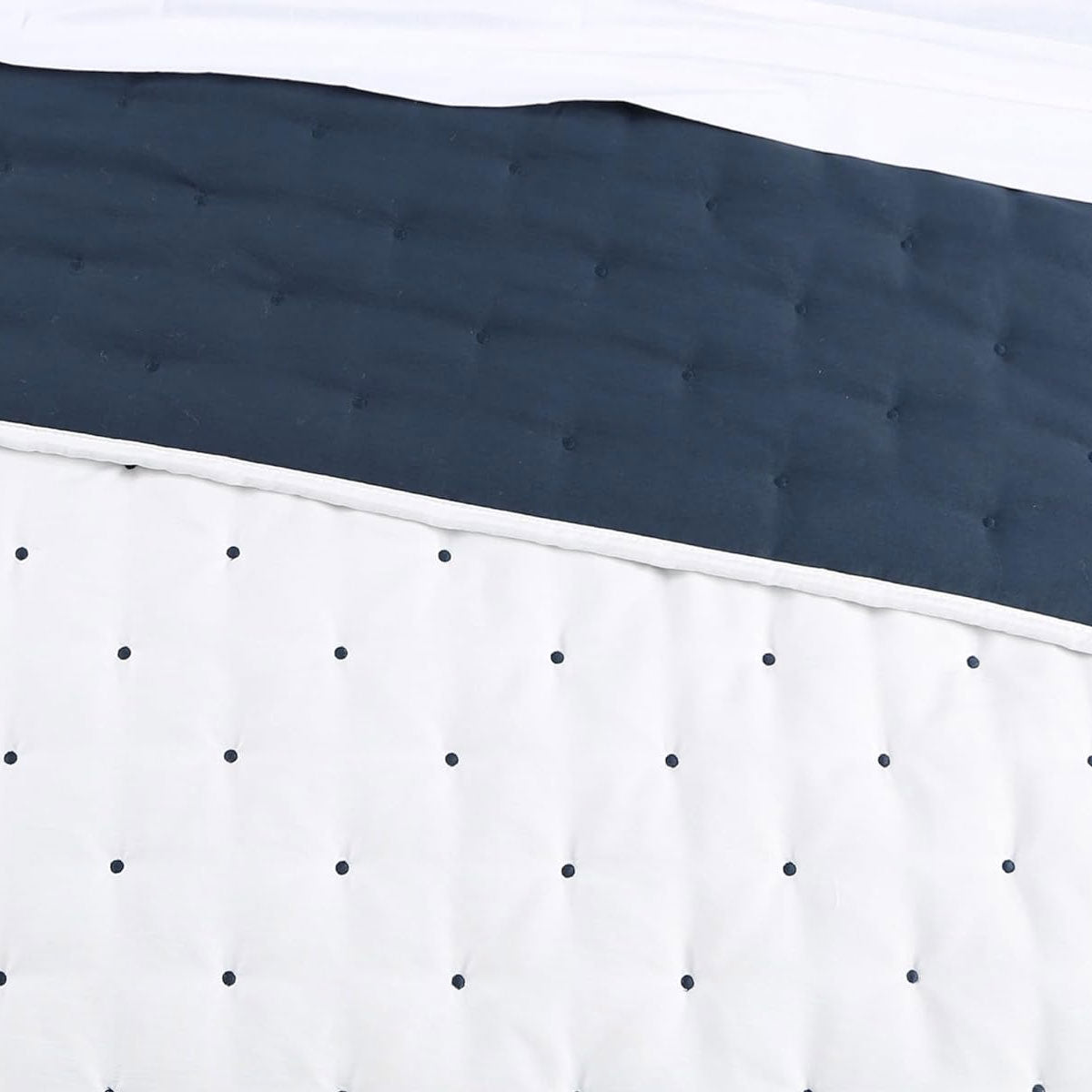 Jenny Mclean Swiss Dots Blue 3 Piece Coverlet Set King-Home &amp; Garden &gt; Bedding &gt; Quilts &amp; Duvets-PEROZ Accessories