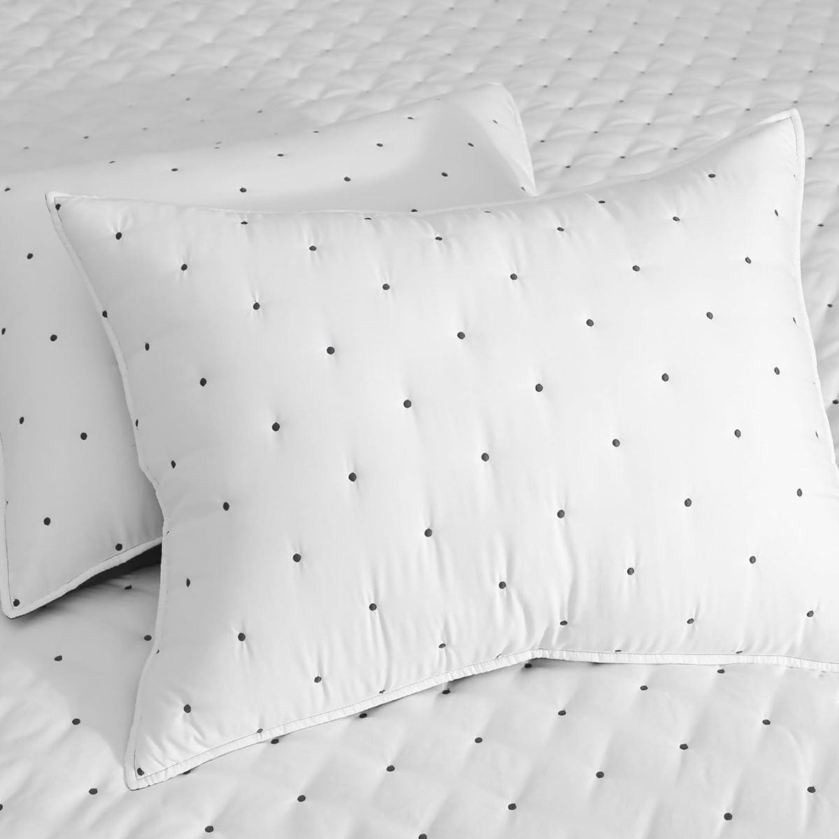 Jenny Mclean Swiss Dots Blue 3 Piece Coverlet Set King-Home &amp; Garden &gt; Bedding &gt; Quilts &amp; Duvets-PEROZ Accessories
