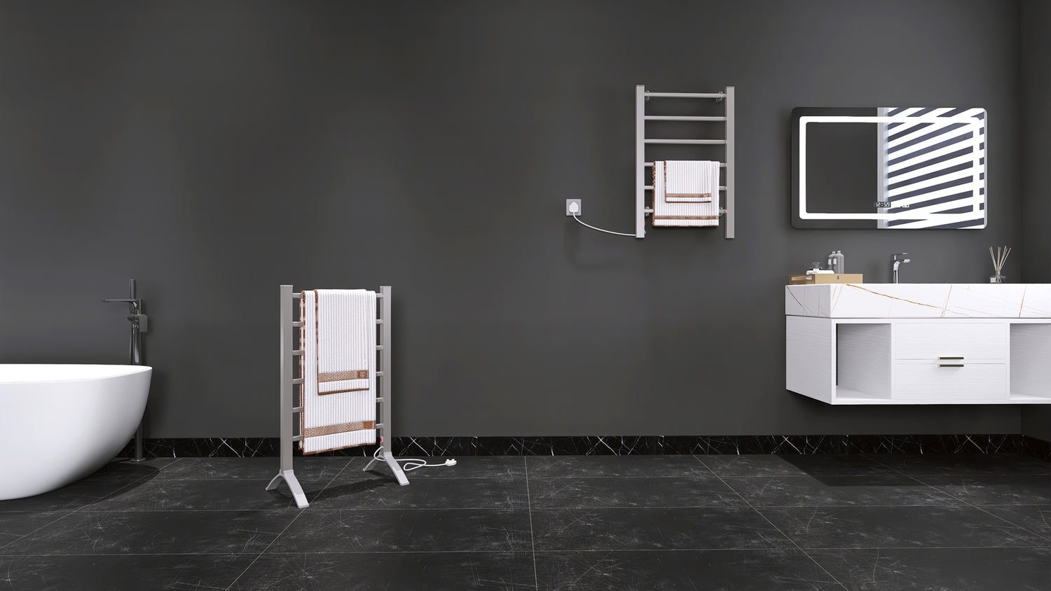 Kylin 2 In 1 Electric Towel Warmer EV-100-Appliances &gt; Heaters-PEROZ Accessories