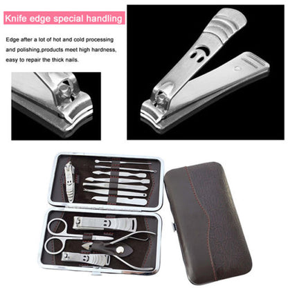 12 Pcs/set Manicure Pedicure Kit Nail Clippers Professional Grooming Kit-Health &amp; Beauty &gt; Personal Care-PEROZ Accessories