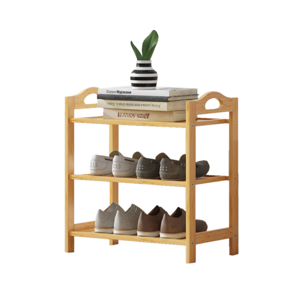 Multi-layers Bamboo Shoe Rack Storage Organizer Wooden Flower Stand Shelf(4 Layers)-Shoe Storage Cabinets-PEROZ Accessories