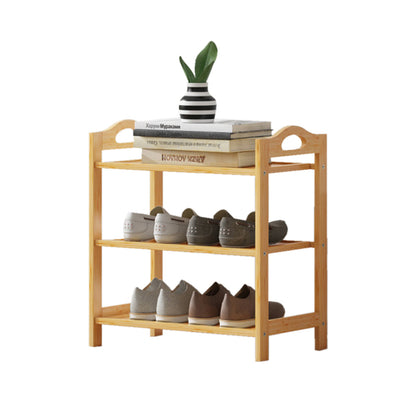 Multi-layers Bamboo Shoe Rack Storage Organizer Wooden Flower Stand Shelf(4 Layers)-Shoe Storage Cabinets-PEROZ Accessories