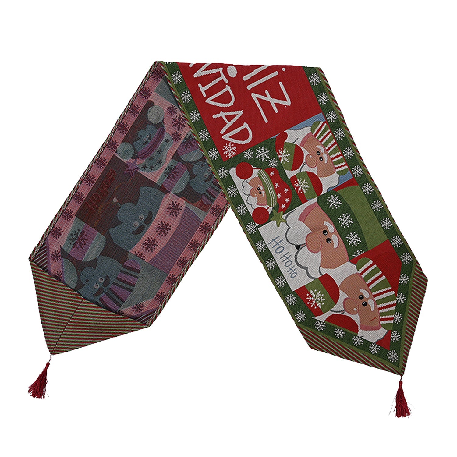 Christmas Table Runner thickened knitted Dining Tablecloth Xmas Party Decor(Santa Claus)-Occasions &gt; Christmas &gt; Christmas Decorations-PEROZ Accessories