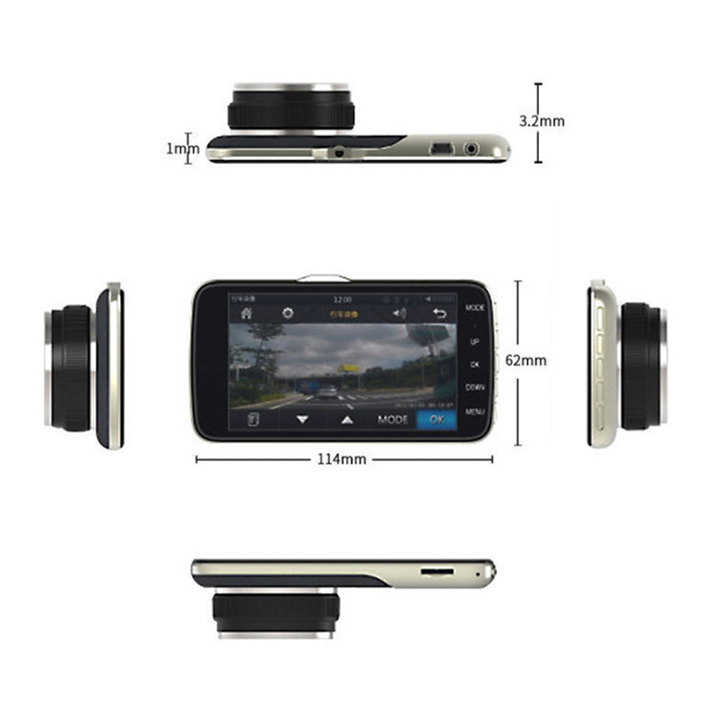 1080P Car Dash Camera Dual Front and Rear Video DVR Recorder Night Vision Kit-Auto Accessories-PEROZ Accessories
