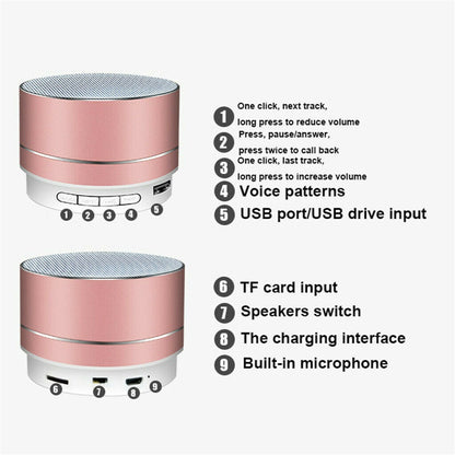 Bluetooth Speakers Portable Wireless Speaker Music Stereo Handsfree Rechargeable (Blue)-Audio &amp; Video &gt; Speakers-PEROZ Accessories