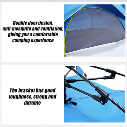 Waterproof Automatic Camping Tent 3-5 Person Come with Moisture Proof Pad(Green)-Camping Tents-PEROZ Accessories