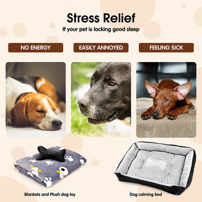 Vaka Navy Dog Bed Pet Cat Calming Floor Mat Sleeping Cave Washable Extra Large 29704-Pet Care &gt; Dog Supplies &gt; Dog Beds-PEROZ Accessories