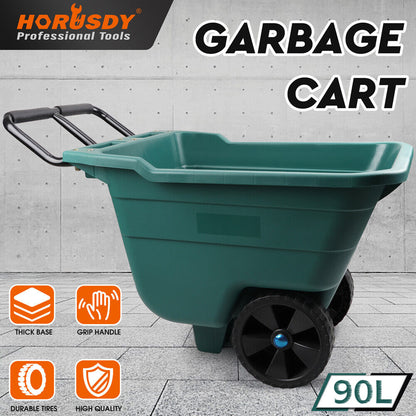 HORUSDY 90L Multi-Purpose Garden Cart Lawn Wheelbarrow Trailer Wagon Outdoor-Tools &gt; Other Tools &gt; Hand Tools-PEROZ Accessories