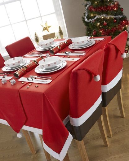Christmas Chair Covers Tablecloth Runner Decoration Xmas Dinner Party Santa Gift, Table Cloth (130x180 cm)-Occasions &gt; Christmas &gt; Christmas Decorations-PEROZ Accessories