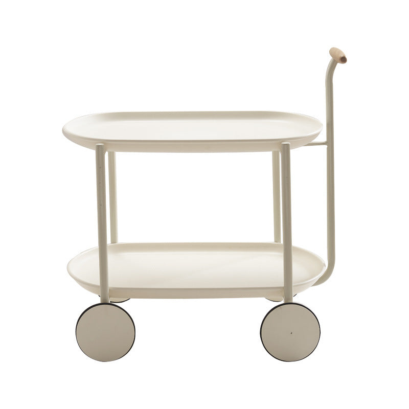 Movable Modern Trolley Small Unit Coffee Table Cart Storage Sofa Side Table with Wheels-Home &amp; Garden > Storage-PEROZ Accessories