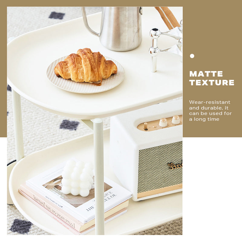 Movable Modern Trolley Small Unit Coffee Table Cart Storage Sofa Side Table with Wheels-Home &amp; Garden > Storage-PEROZ Accessories