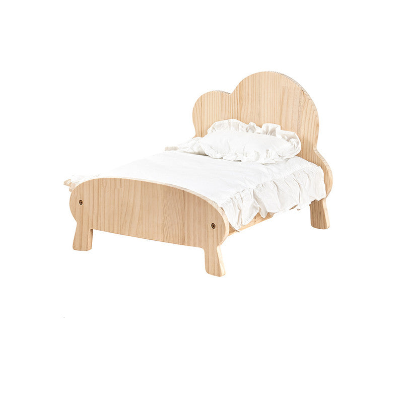 Cat Dog Wooden Bed Pet Sofa for Small Pet Wood Frame Beds With Bedding-Pet Care &gt; Dog Supplies &gt; Dog Beds-PEROZ Accessories