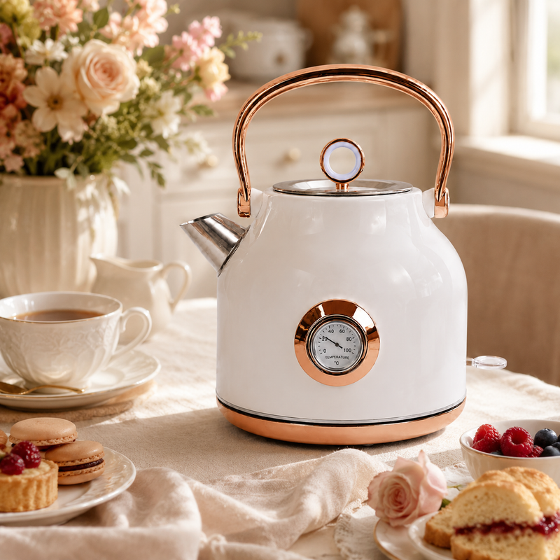 1.7L Electric Water Kettle White-Appliances > Kitchen Appliances > Kettles-PEROZ Accessories