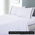 soft microfibre embroidered stripe sheet set double white pillowcase charcoal stripe-Home & Garden > Bedding > Bed Sheets-PEROZ Accessories