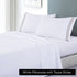 soft microfibre embroidered stripe sheet set double white sheet taupe stripe-Home & Garden > Bedding > Bed Sheets-PEROZ Accessories