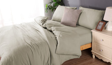 Microflannel duvet cover and sheet comb set Double silver-Home &amp; Garden &gt; Bedding &gt; Bed Sheets-PEROZ Accessories