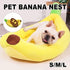 Cute Banana Shape Pet Bed Winter Warm Dog Cat Kennel Cozy Pet Cartoon Bed Mat - S-Pet Care > Dog Supplies > Dog Beds-PEROZ Accessories