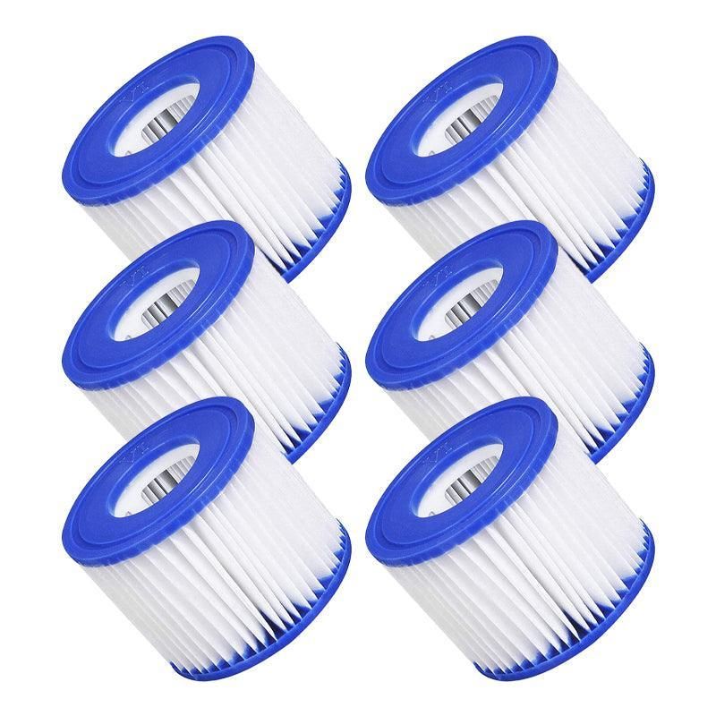 6pcs Lay Z Spa Filter Cartridge VI Size 58323 Replacement by Bestway Cartridge
