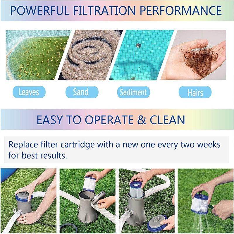 6pcs Lay Z Spa Filter Cartridge VI Size 58323 Replacement by Bestway Cartridge