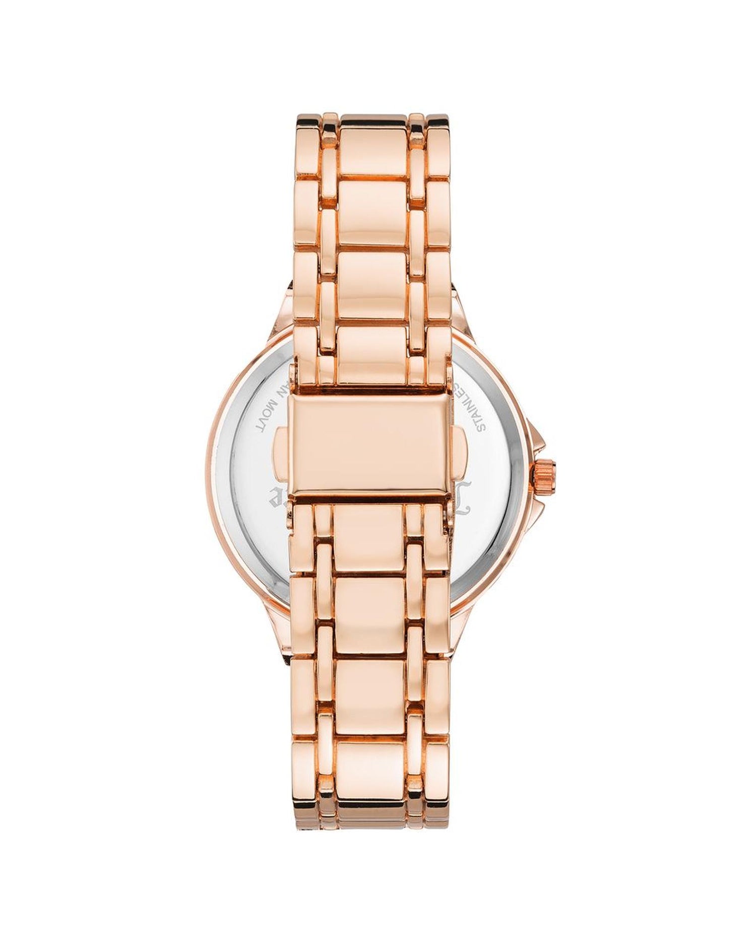Rose Gold Fashion Watch with Rhine Stone Facing One Size Women-Quartz Watches-PEROZ Accessories