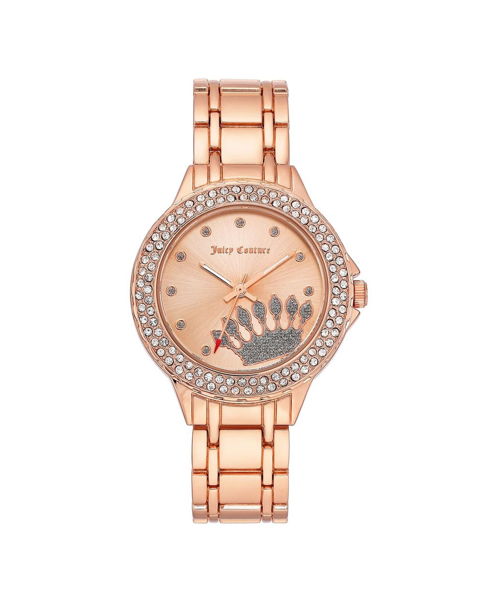 Rose Gold Fashion Analog Watch with Rhinestone Facing One Size Women-Quartz Watches-PEROZ Accessories