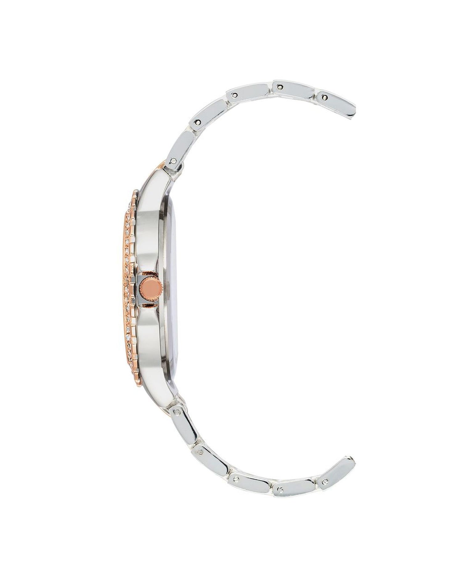 Silver Rhinestone Analog Fashion Watch One Size Women-Quartz Watches-PEROZ Accessories