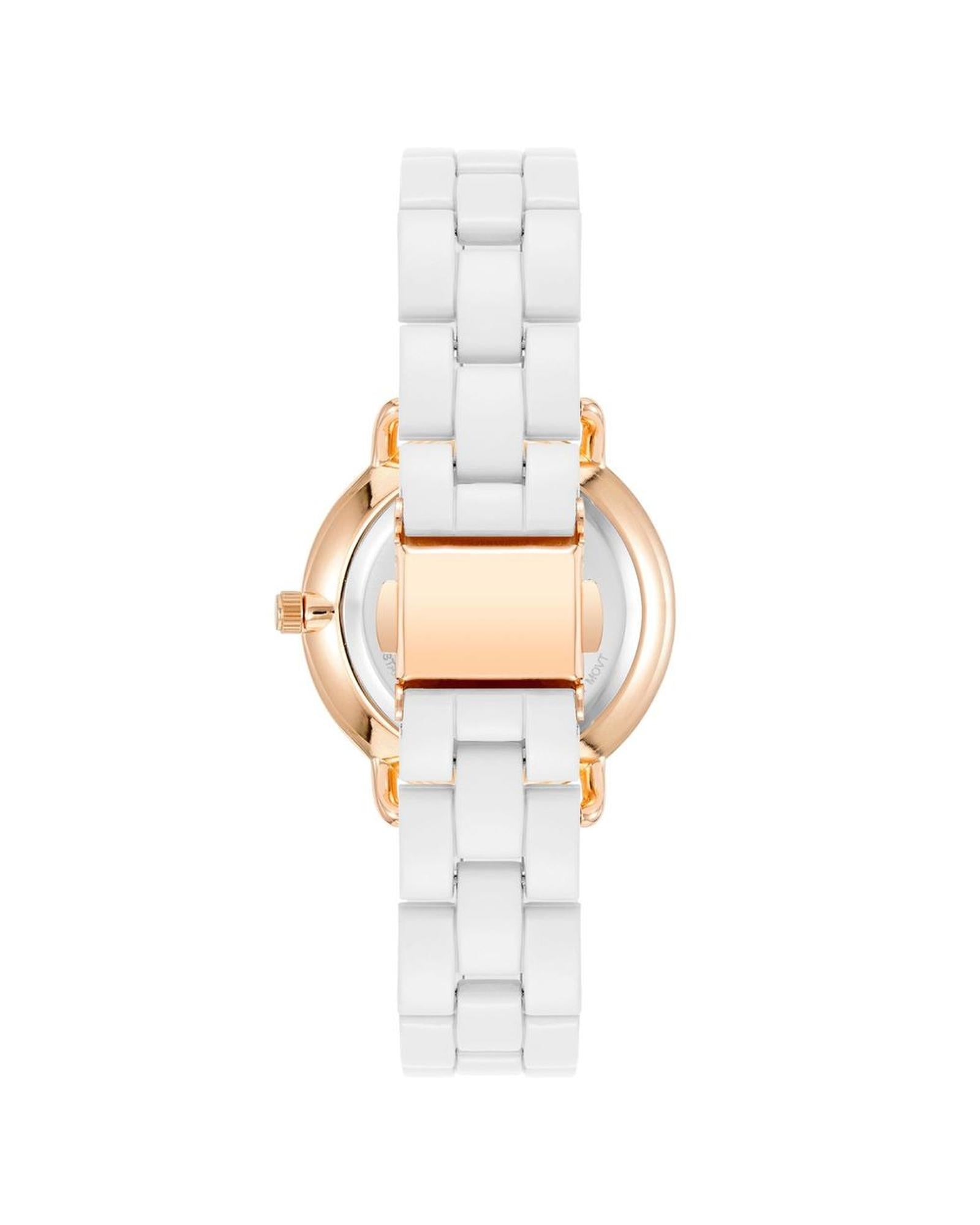 Rose Gold Fashion Watch with Rhine Stone Facing One Size Women-Quartz Watches-PEROZ Accessories
