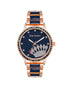 Rose Gold Analog Fashion Watch with Rhinestone Detail One Size Women-Quartz Watches-PEROZ Accessories