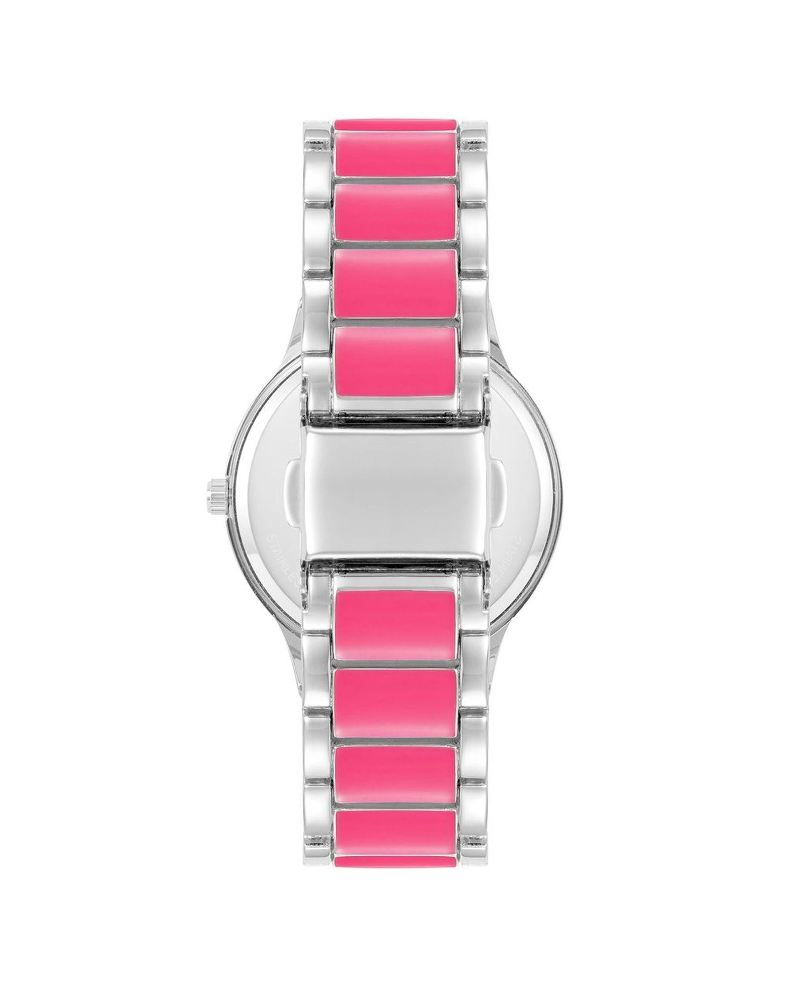 Silver Analog Fashion Watch with Rhine Stone Detailing One Size Women-Quartz Watches-PEROZ Accessories