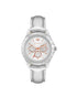 Silver Rhinestone Fashion Watch with Leatherette Strap One Size Women-Quartz Watches-PEROZ Accessories