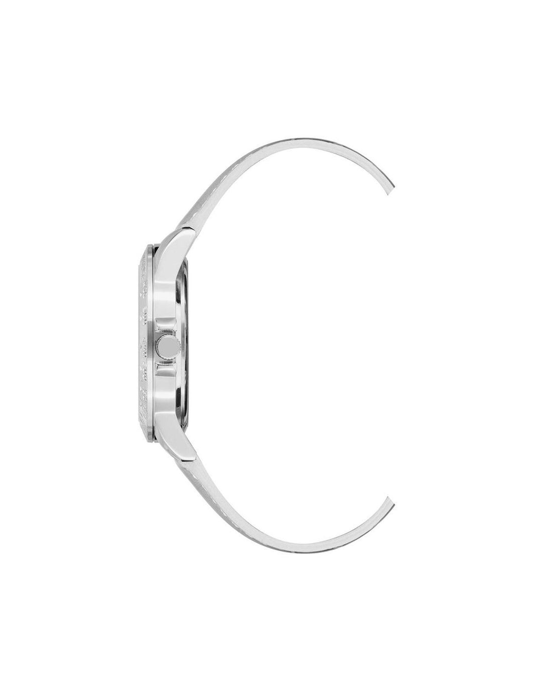 Silver Rhinestone Fashion Watch with Leatherette Strap One Size Women-Quartz Watches-PEROZ Accessories