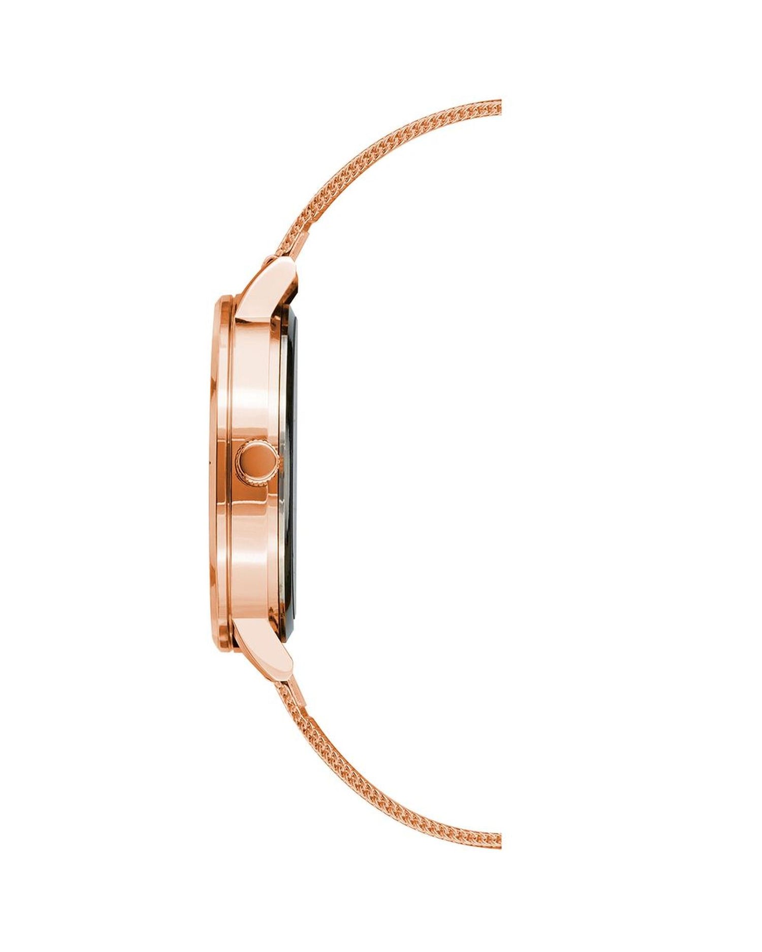 Rose Gold Fashion Analog Watch with Rhine Stone Facing One Size Women-Quartz Watches-PEROZ Accessories