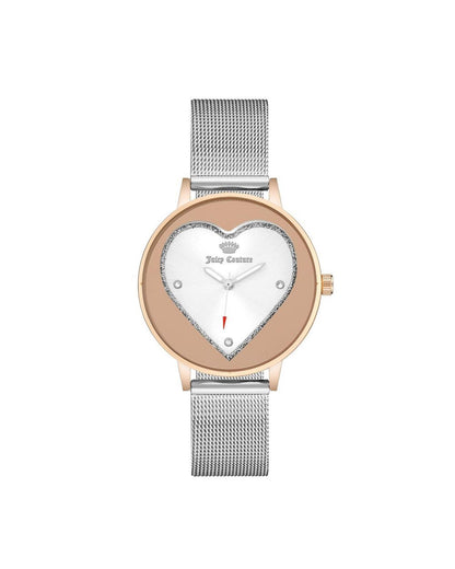 Rose Gold Analog Bangle Watch with Rhine Stone Detailing One Size Women-Quartz Watches-PEROZ Accessories