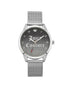 Silver Stainless Steel Mesh Fashion Watch One Size Women-Quartz Watches-PEROZ Accessories