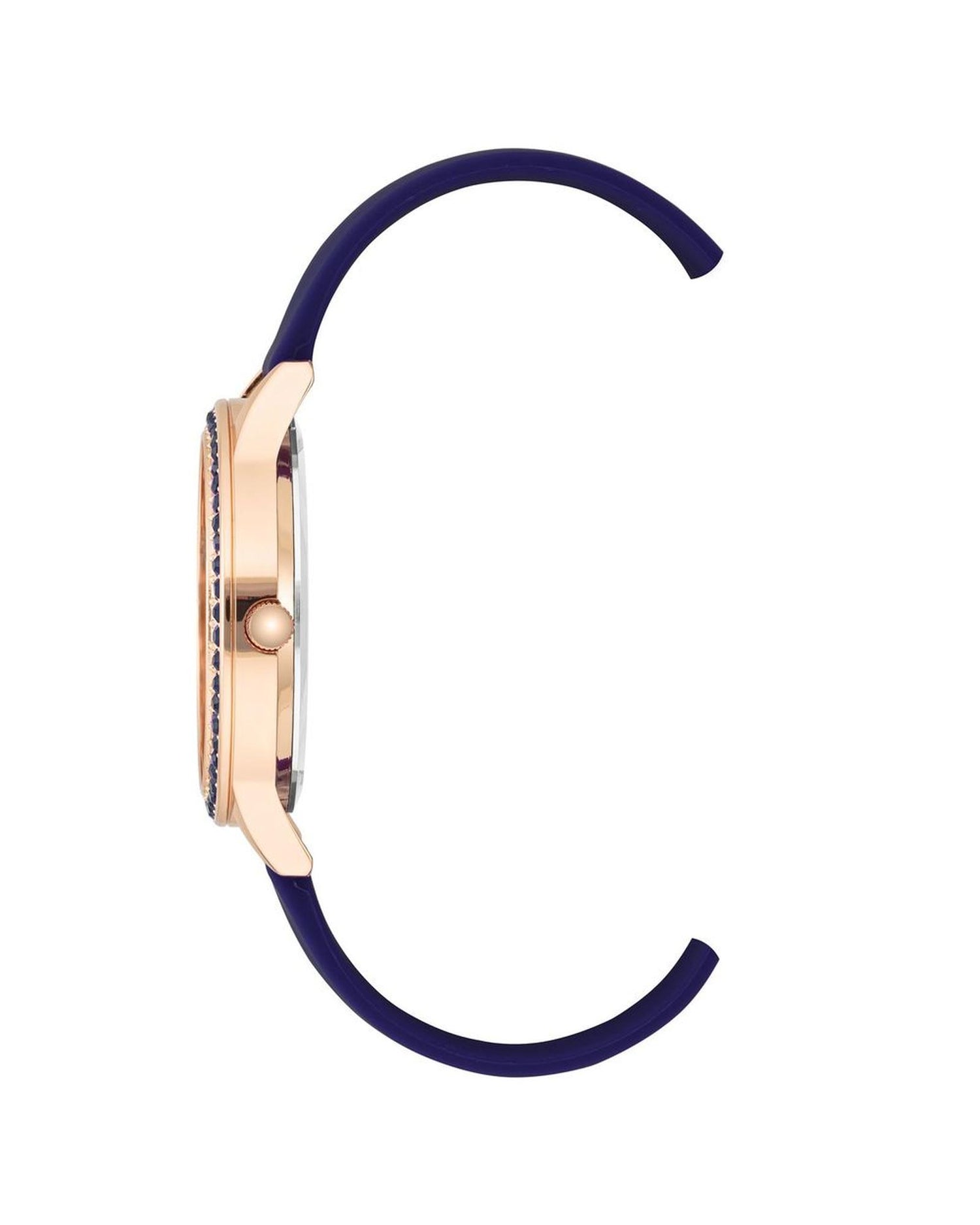 Rose Gold Analog Fashion Watch with Rhinestone Facing One Size Women-Quartz Watches-PEROZ Accessories