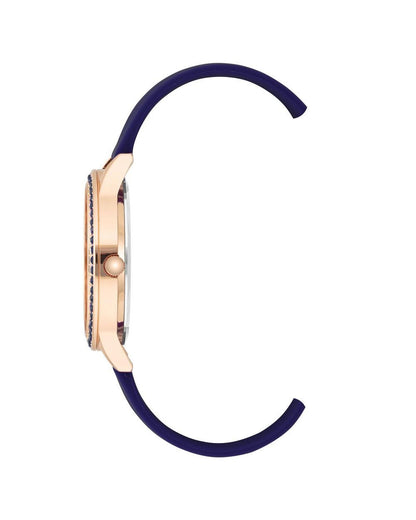 Rose Gold Analog Fashion Watch with Rhinestone Facing One Size Women-Quartz Watches-PEROZ Accessories