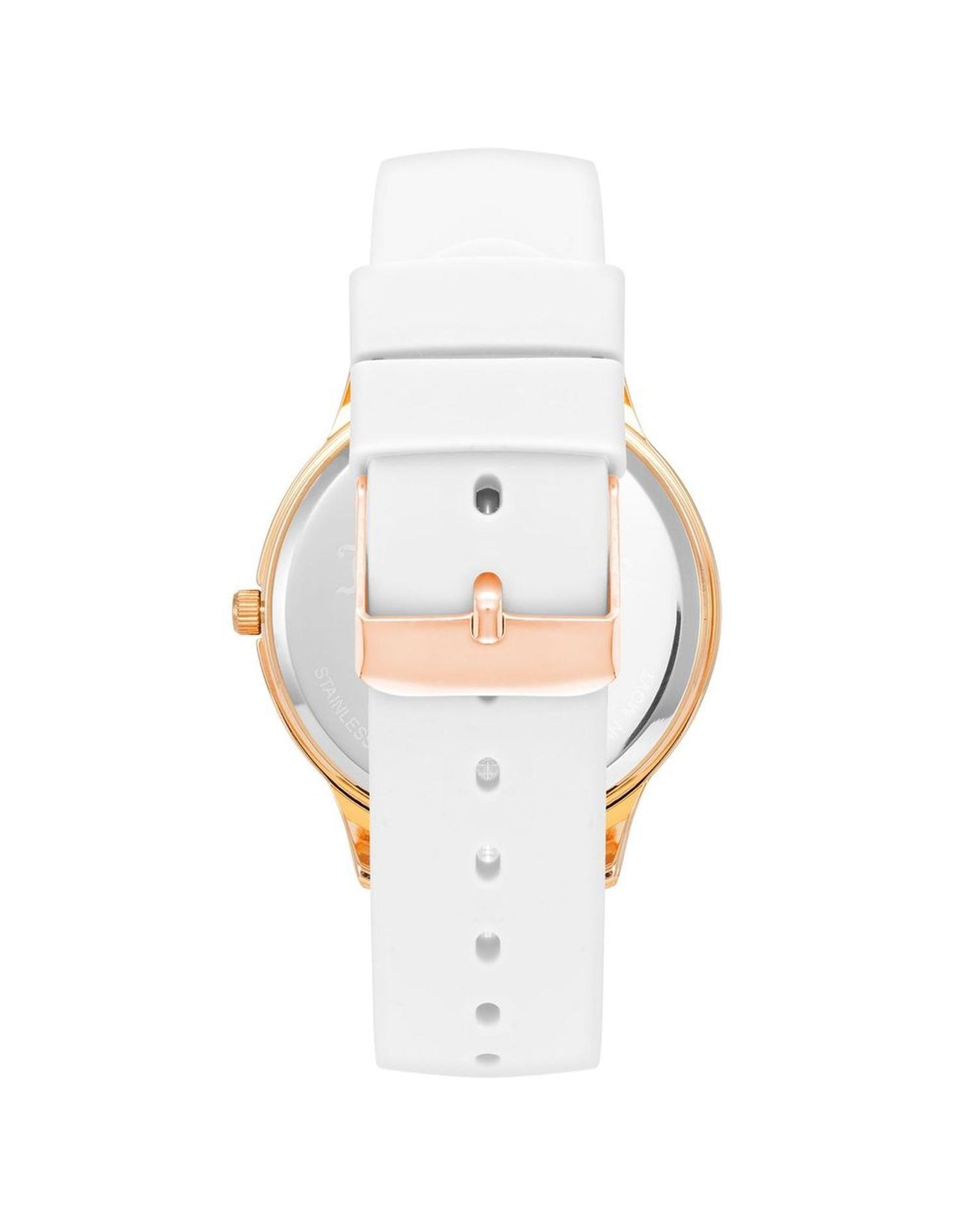 Rose Gold Analog Fashion Watch with Rhine Stone Facing One Size Women-Quartz Watches-PEROZ Accessories