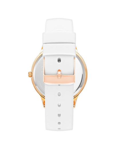 Rose Gold Analog Fashion Watch with Rhine Stone Facing One Size Women-Quartz Watches-PEROZ Accessories