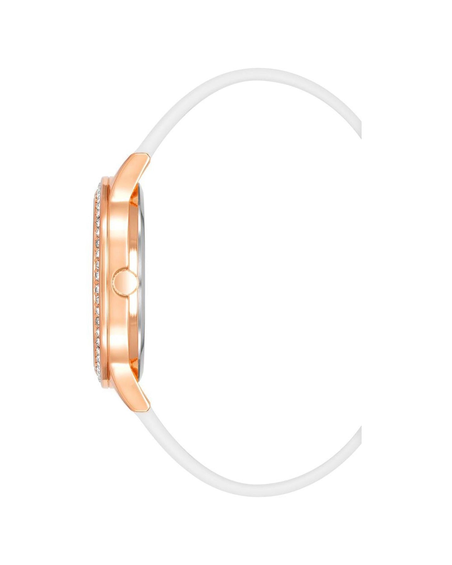 Rose Gold Analog Fashion Watch with Rhine Stone Facing One Size Women-Quartz Watches-PEROZ Accessories