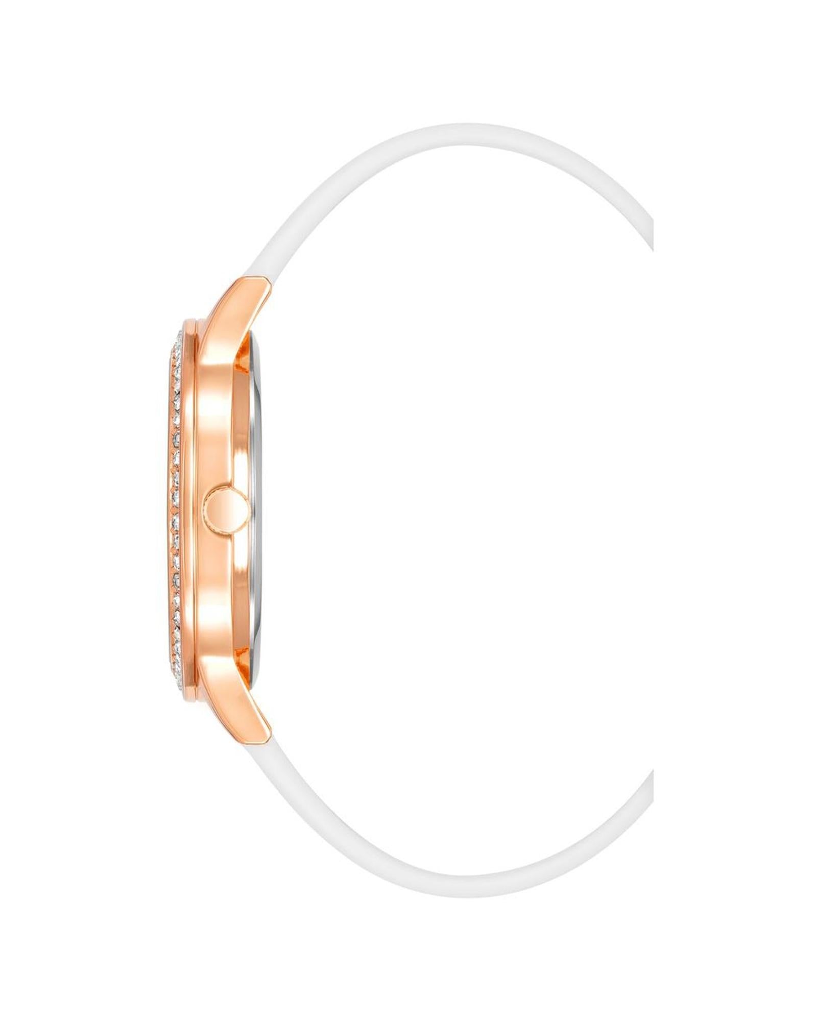 Rose Gold Analog Fashion Watch with Rhine Stone Facing One Size Women-Quartz Watches-PEROZ Accessories