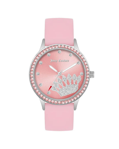 Silver Analog Fashion Watch with Rhine Stone Facing One Size Women-Quartz Watches-PEROZ Accessories