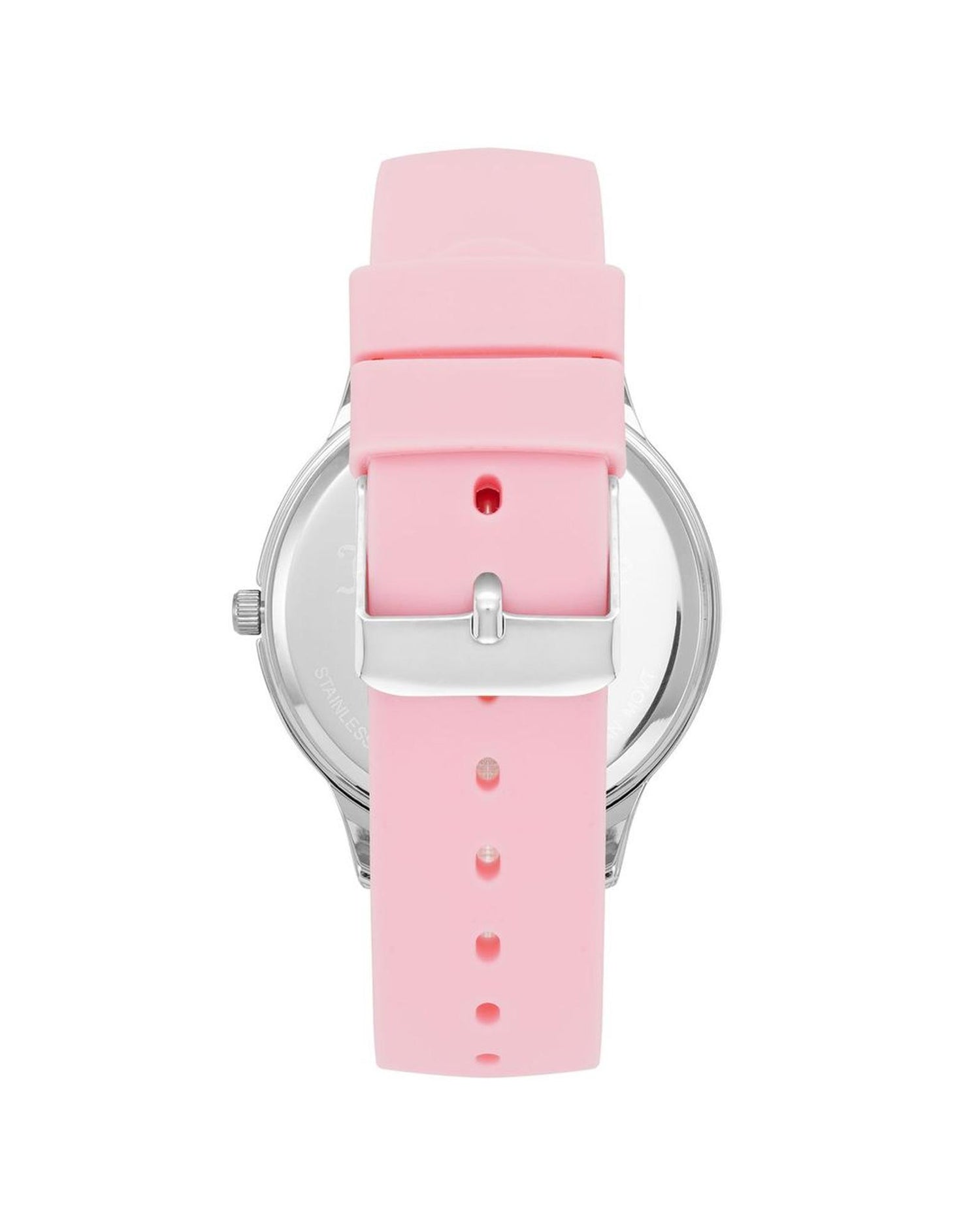 Silver Analog Fashion Watch with Rhine Stone Facing One Size Women-Quartz Watches-PEROZ Accessories