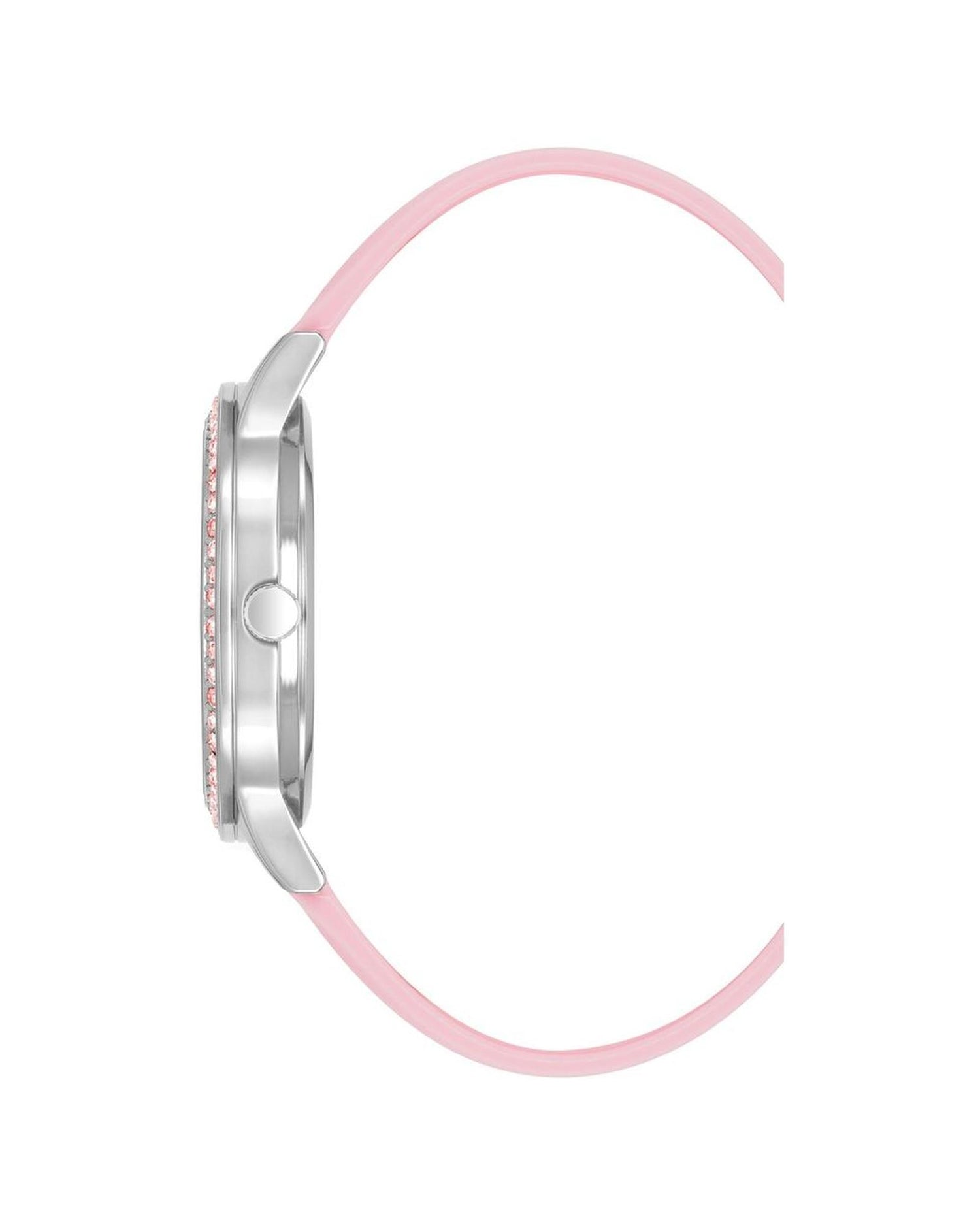 Silver Analog Fashion Watch with Rhine Stone Facing One Size Women-Quartz Watches-PEROZ Accessories