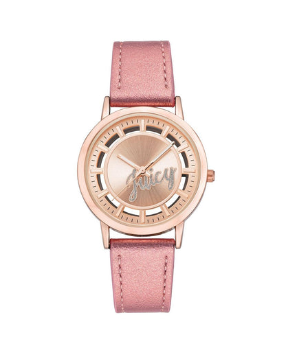 Rose Gold Fashion Analog Watch with Rhine Stone Detailing One Size Women-Quartz Watches-PEROZ Accessories