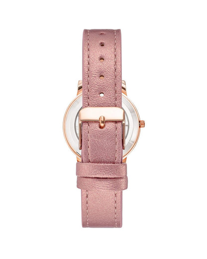 Rose Gold Fashion Analog Watch with Rhine Stone Detailing One Size Women-Quartz Watches-PEROZ Accessories
