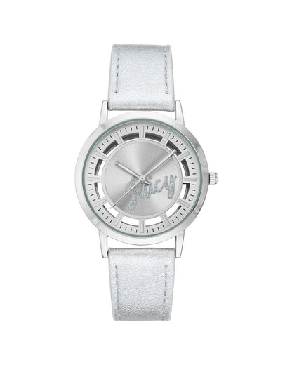 Silver Analog Fashion Watch with Rhinestone Facing One Size Women-Quartz Watches-PEROZ Accessories
