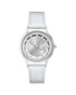 Silver Analog Fashion Watch with Rhinestone Facing One Size Women-Quartz Watches-PEROZ Accessories