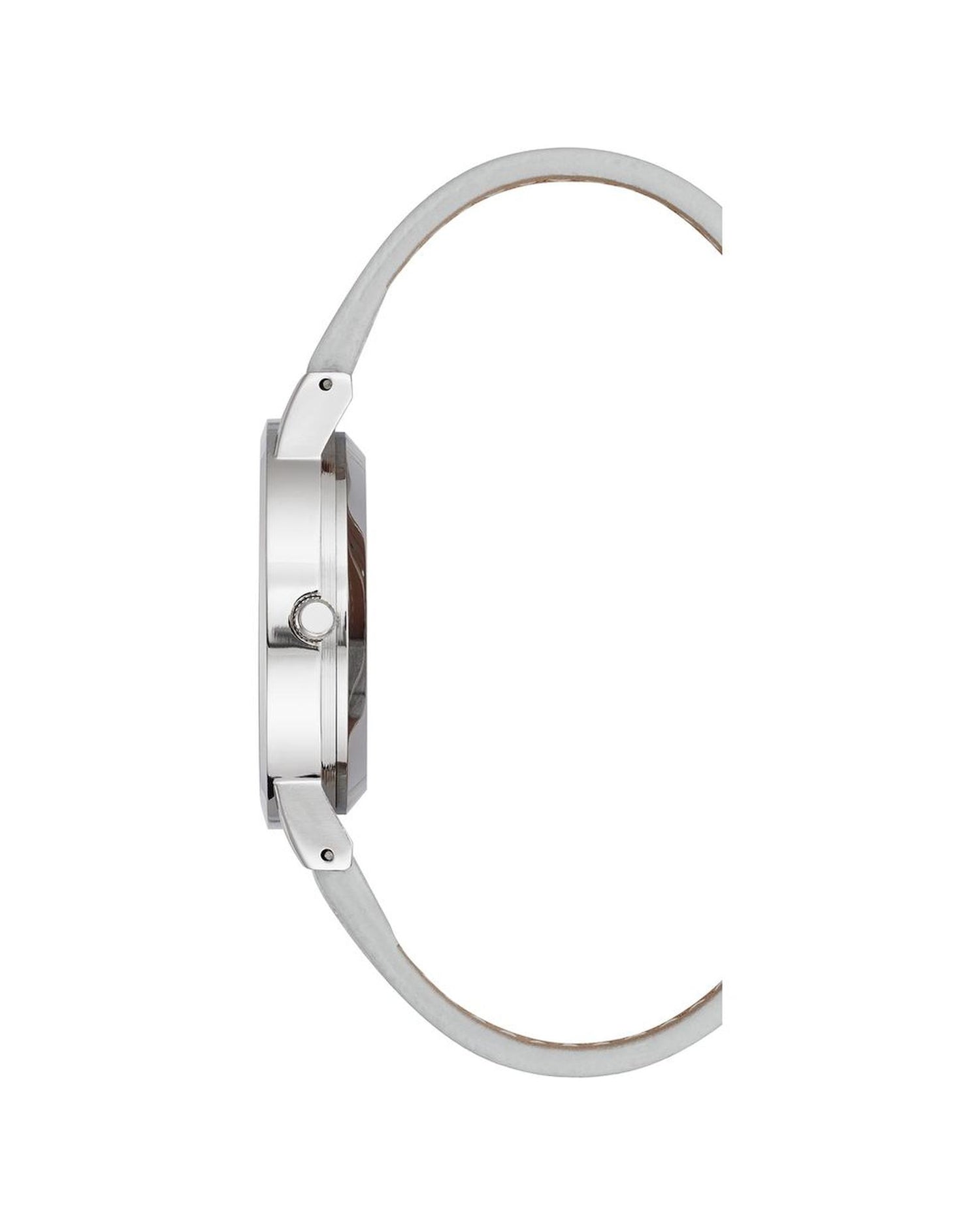 Silver Analog Fashion Watch with Rhinestone Facing One Size Women-Quartz Watches-PEROZ Accessories