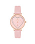 Rose Gold Rhinestone Fashion Watch with Leatherette Strap One Size Women-Quartz Watches-PEROZ Accessories